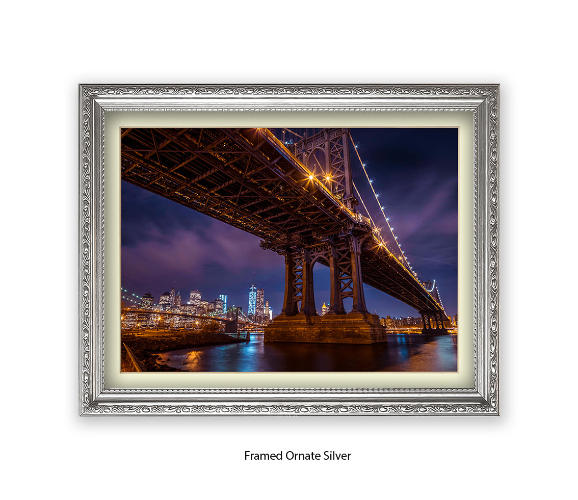 Manhattan Bridge Over East River Assaf Frank Art Print