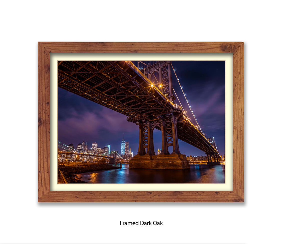 Manhattan Bridge Over East River Assaf Frank Art Print