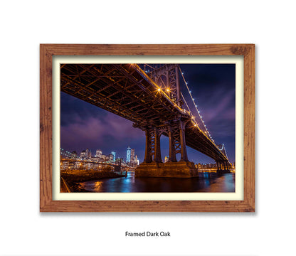 Manhattan Bridge Over East River Assaf Frank Art Print