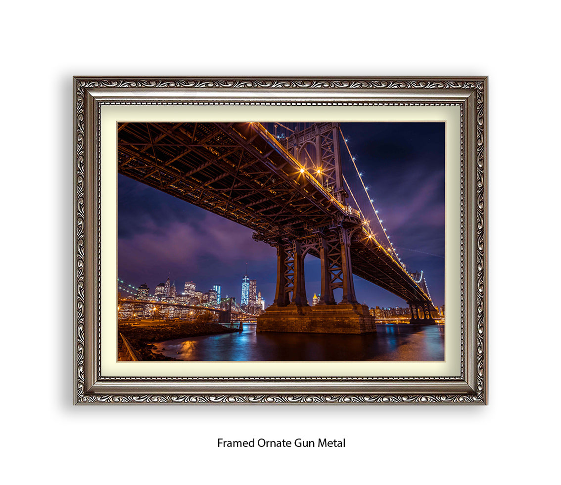 Manhattan Bridge Over East River Assaf Frank Art Print