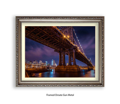 Manhattan Bridge Over East River Assaf Frank Art Print