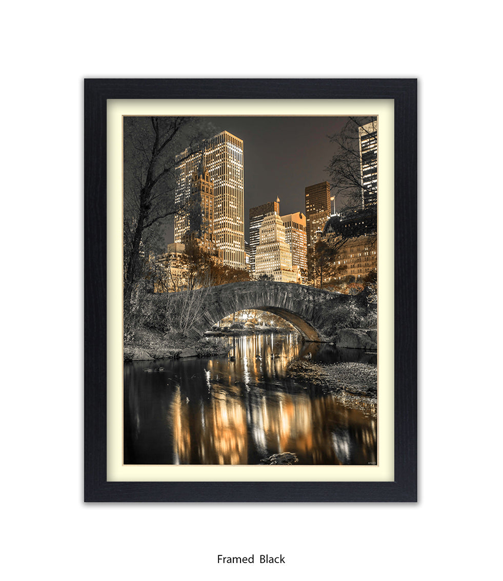 NYC Central Park Sepia Assaf Frank Art Print