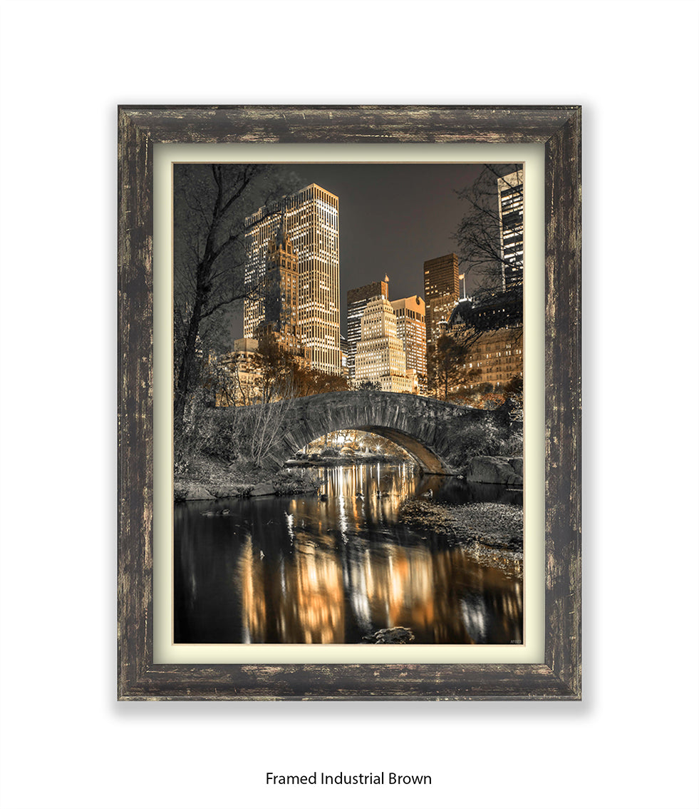 NYC Central Park Sepia Assaf Frank Art Print