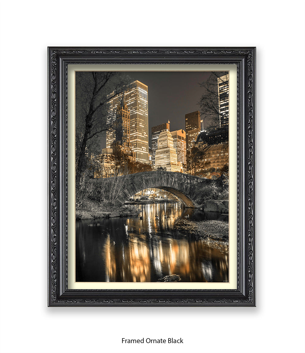 NYC Central Park Sepia Assaf Frank Art Print