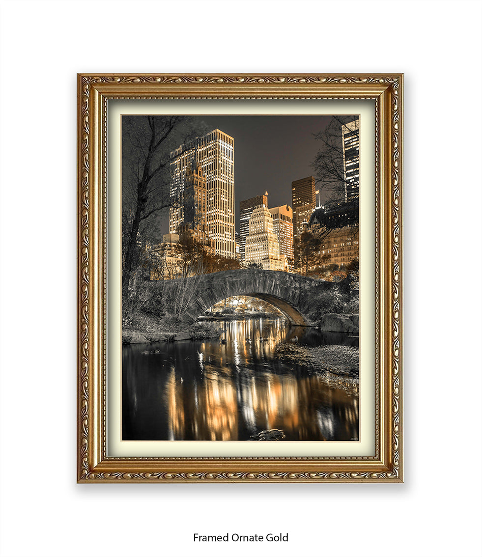 NYC Central Park Sepia Assaf Frank Art Print