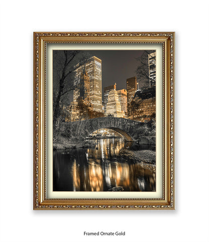 NYC Central Park Sepia Assaf Frank Art Print