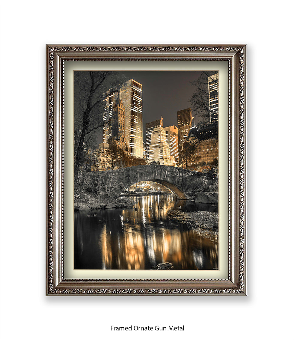 NYC Central Park Sepia Assaf Frank Art Print