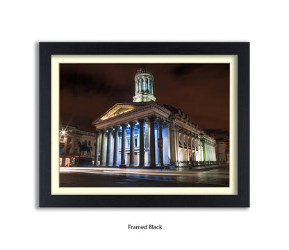 Glasgow Art Gallery At Night Wellington Statue - Assaf Frank Art Print