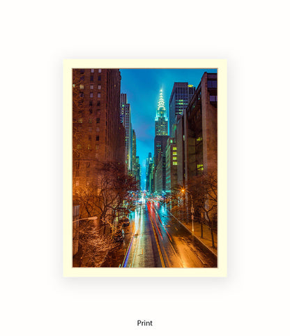 NYC Chrysler Building Colour Assaf Frank Art Print