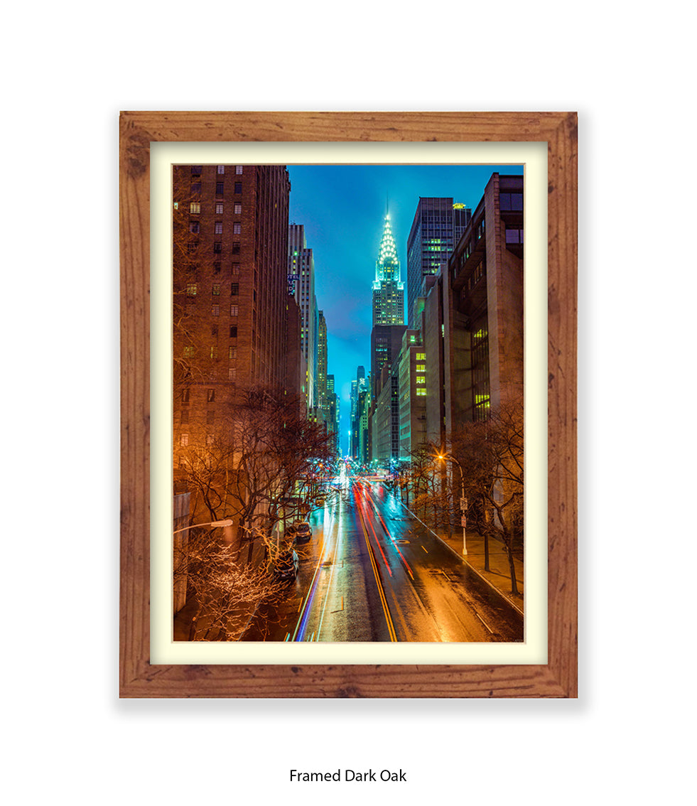 NYC Chrysler Building Colour Assaf Frank Art Print