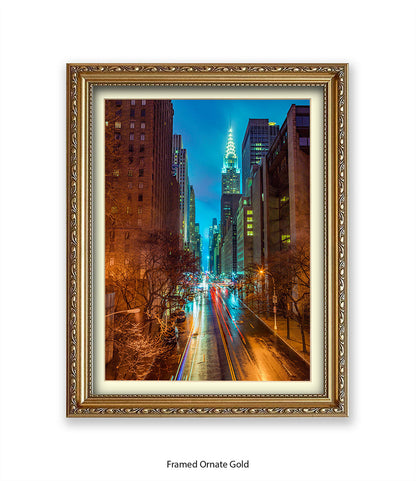 NYC Chrysler Building Colour Assaf Frank Art Print