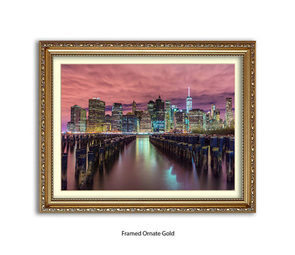 NYC Manhattan Skyline Groins Assaf Frank Art Print