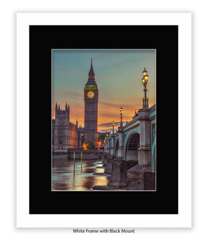 London Big Ben Westminster Bridge Sunset Colour Assaf Frank Art Print