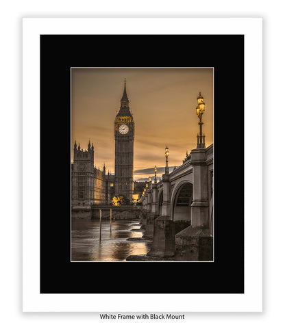 London Big Ben Westminster Bridge Sunset Tone Assaf Frank Art Print