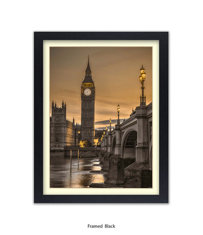 London Big Ben Westminster Bridge Sunset Tone Assaf Frank Art Print