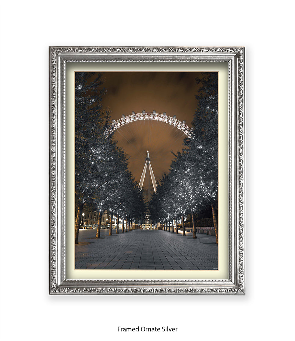 London Eye Sparkling Millenium Avenue Assaf Frank Art Print