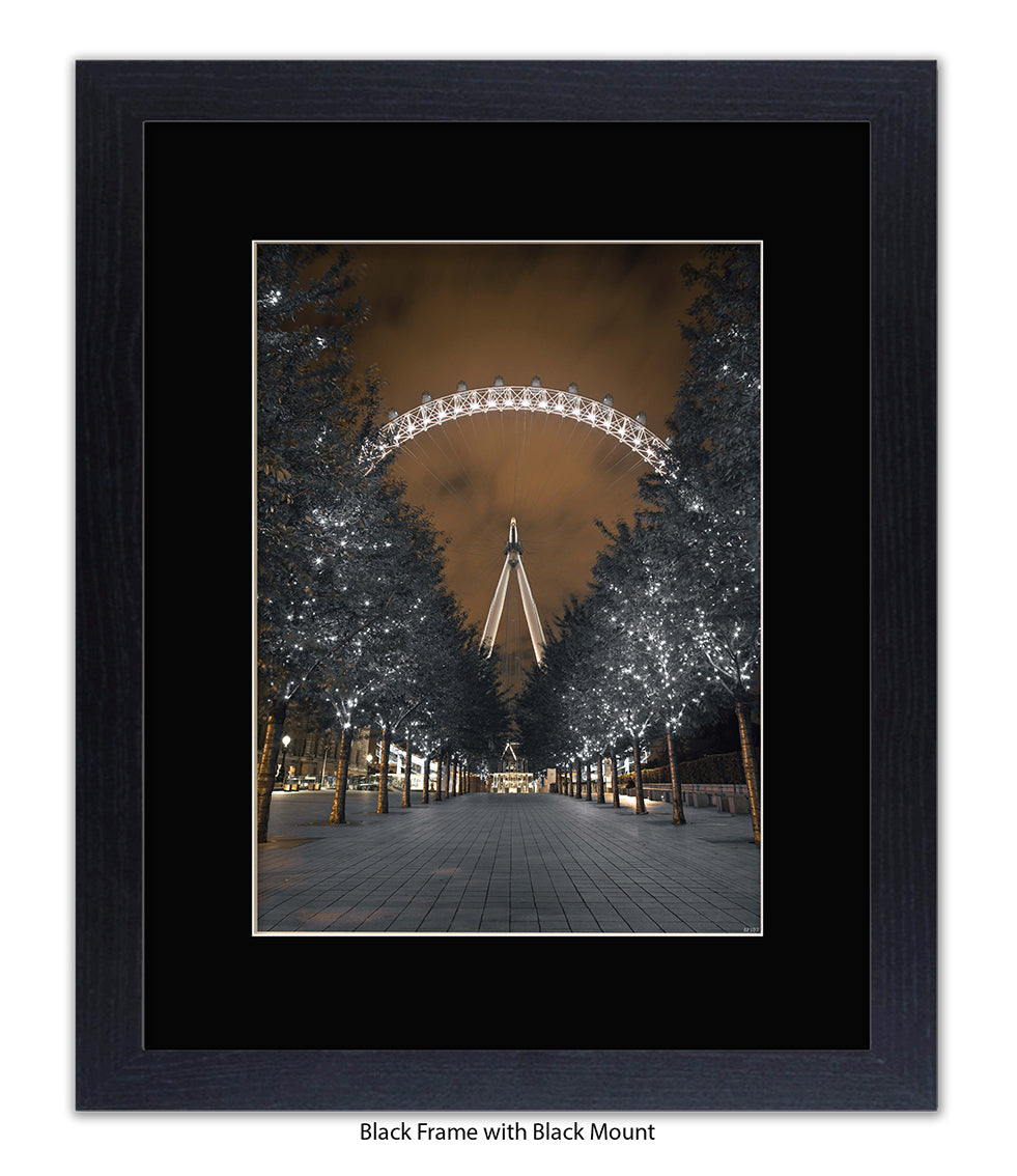 London Eye Sparkling Millenium Avenue Assaf Frank Art Print