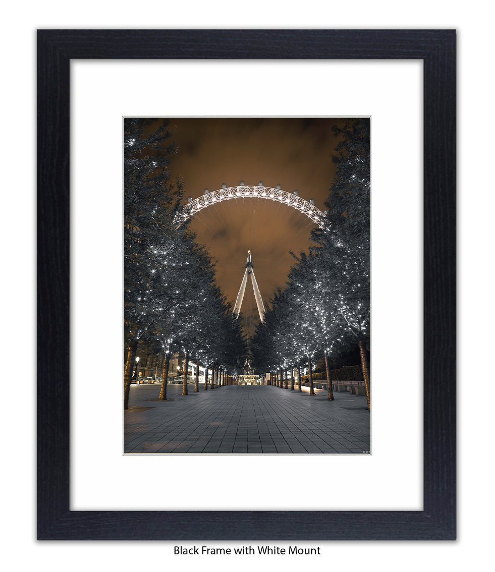 London Eye Sparkling Millenium Avenue Assaf Frank Art Print