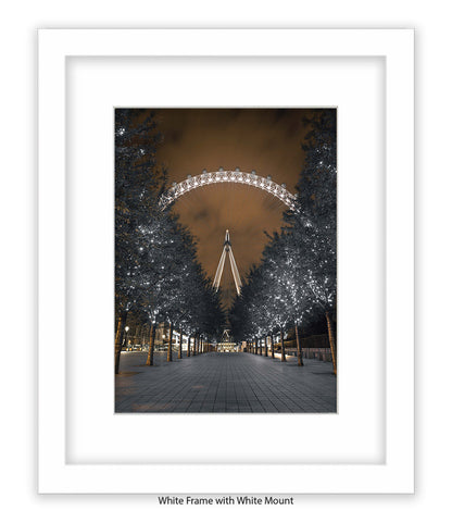 London Eye Sparkling Millenium Avenue Assaf Frank Art Print