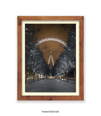 London Eye Sparkling Millenium Avenue Assaf Frank Art Print