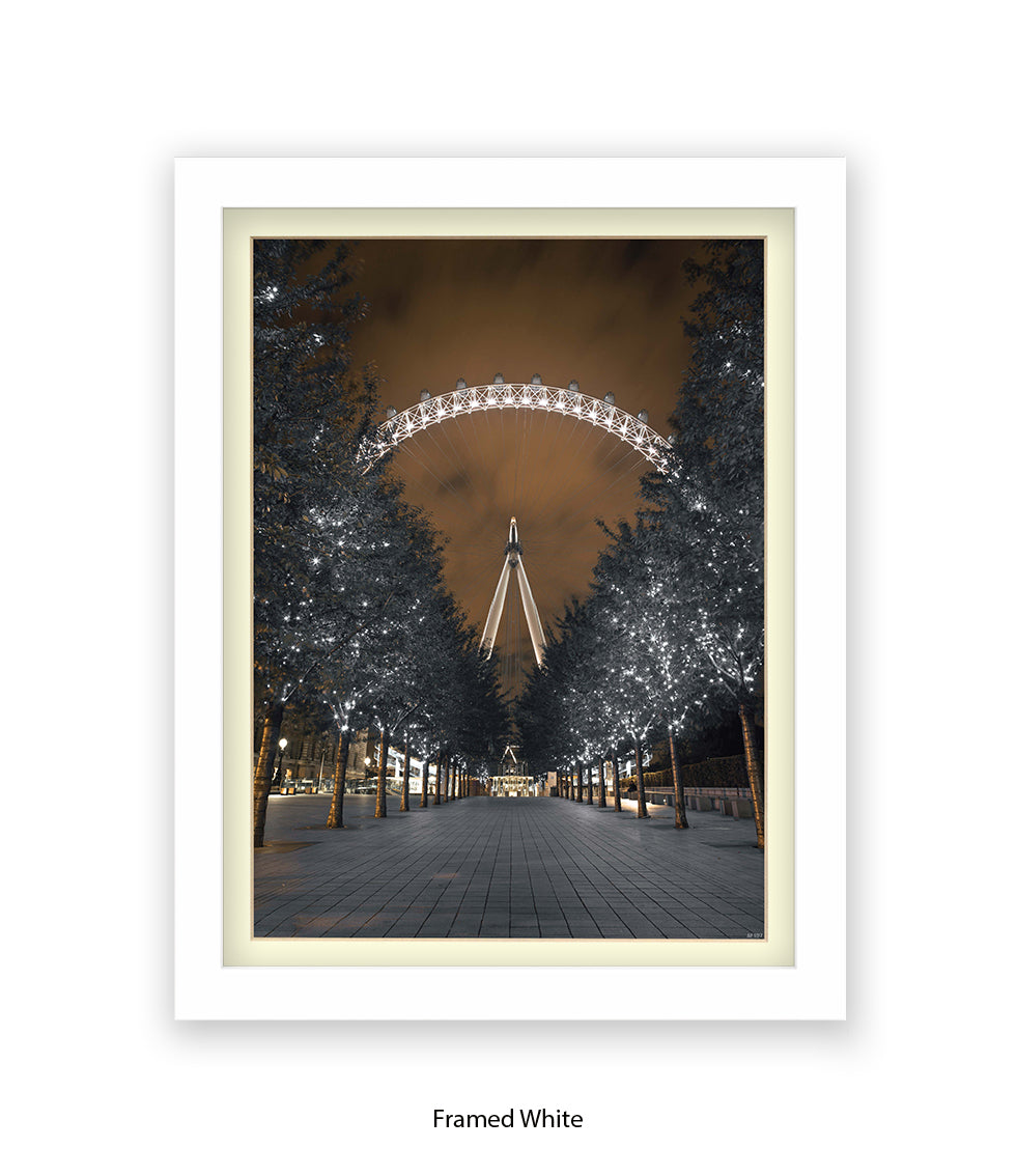 London Eye Sparkling Millenium Avenue Assaf Frank Art Print