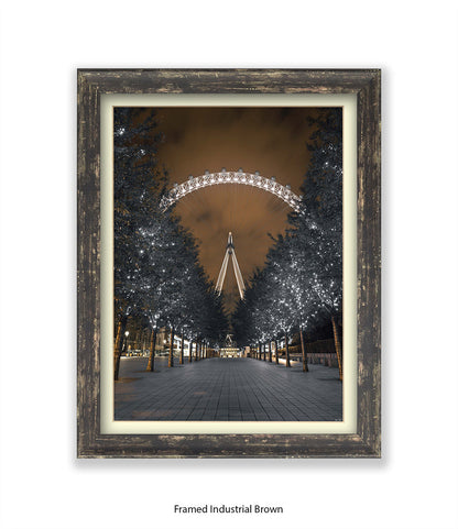 London Eye Sparkling Millenium Avenue Assaf Frank Art Print