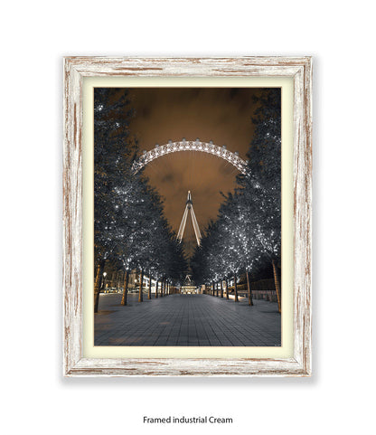 London Eye Sparkling Millenium Avenue Assaf Frank Art Print