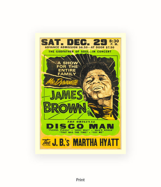 James Brown The Original Disco Man Art Print