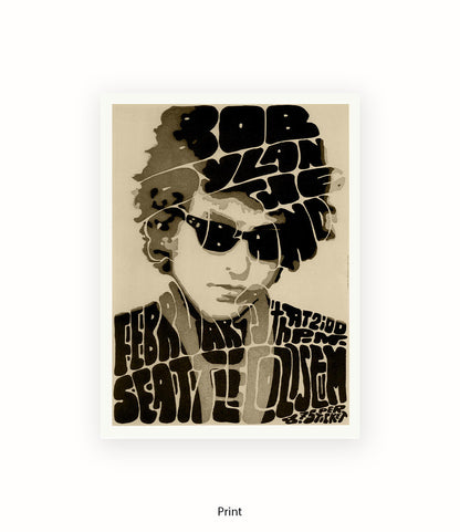 Bob Dylan Seattle Art Print