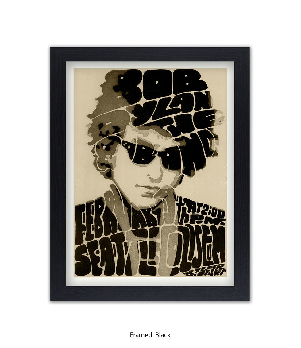 Bob Dylan Seattle Art Print