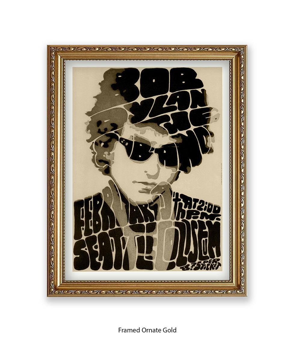 Bob Dylan Seattle Art Print