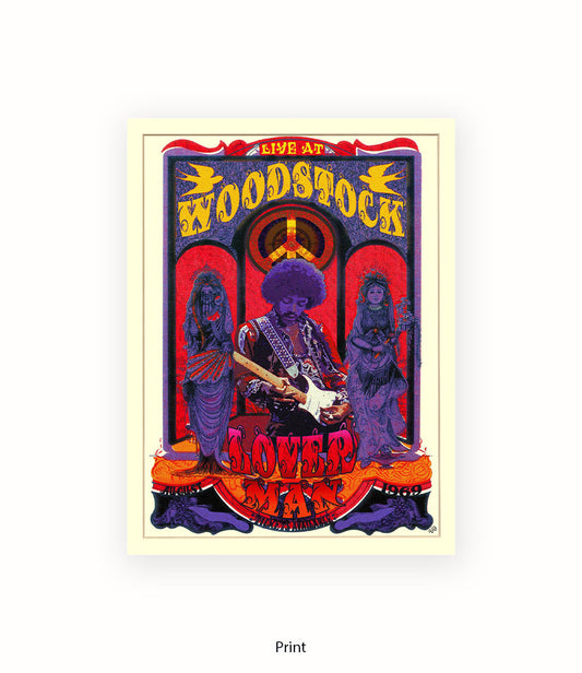 Loverman Woodstock Art Print