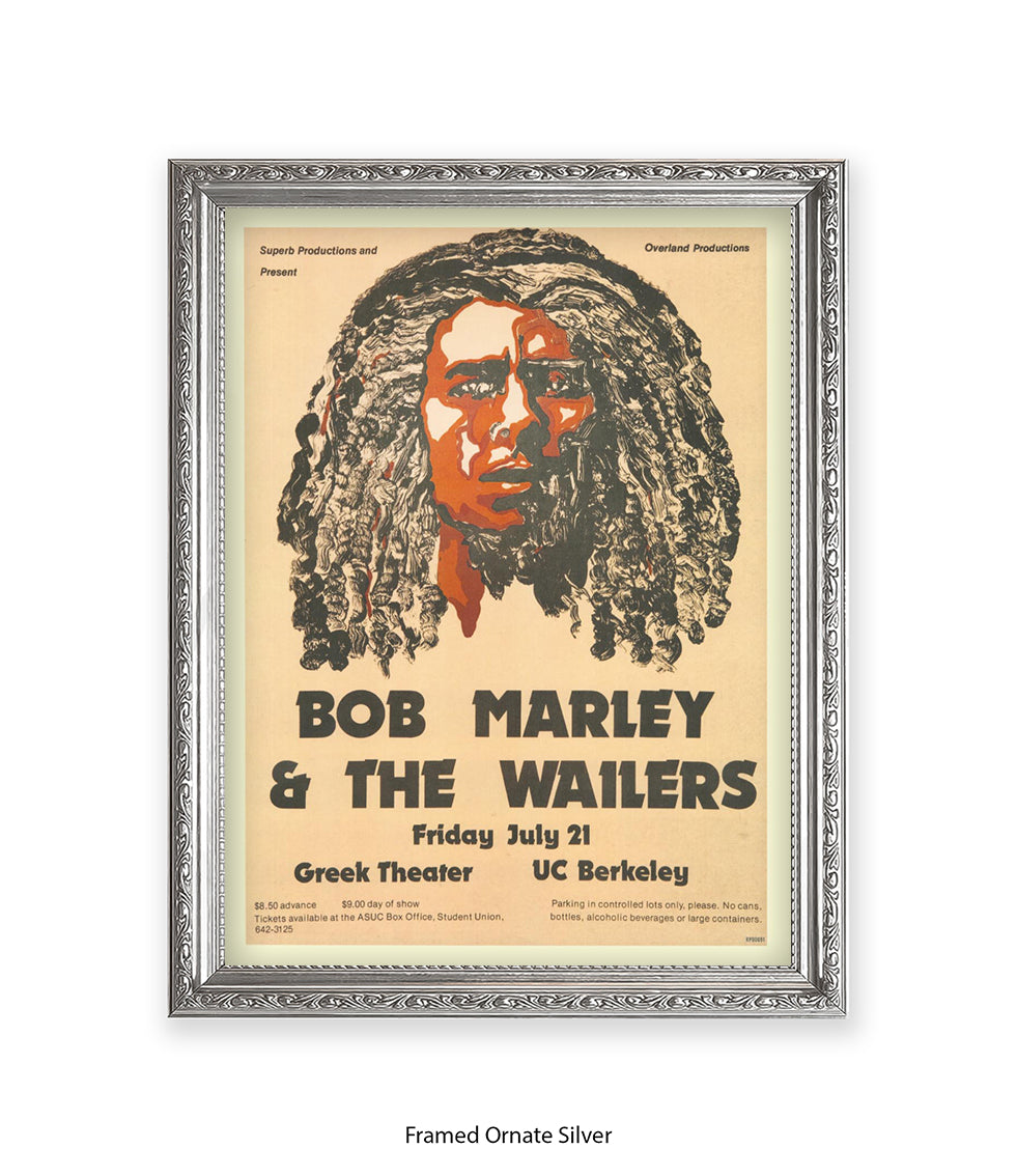 Bob Marley & The Wailers Greek Theatre Art Print