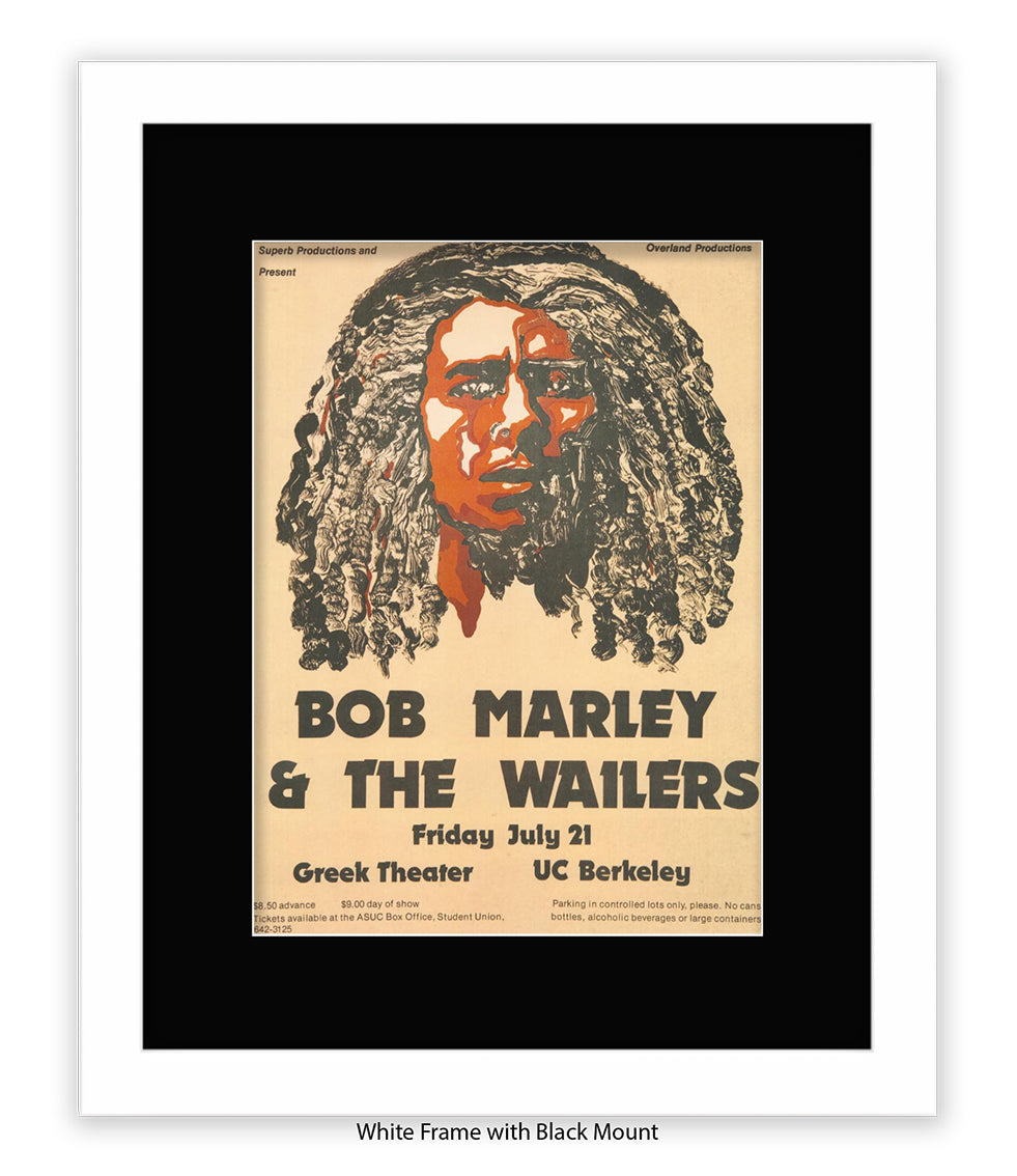 Bob Marley & The Wailers Greek Theatre Art Print