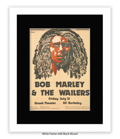 Bob Marley & The Wailers Greek Theatre Art Print