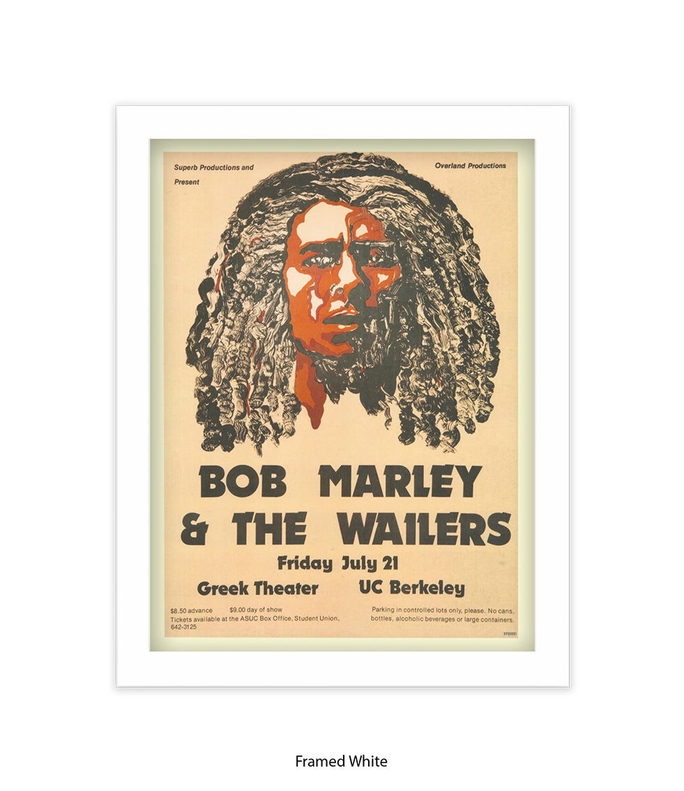 Bob Marley & The Wailers Greek Theatre Art Print