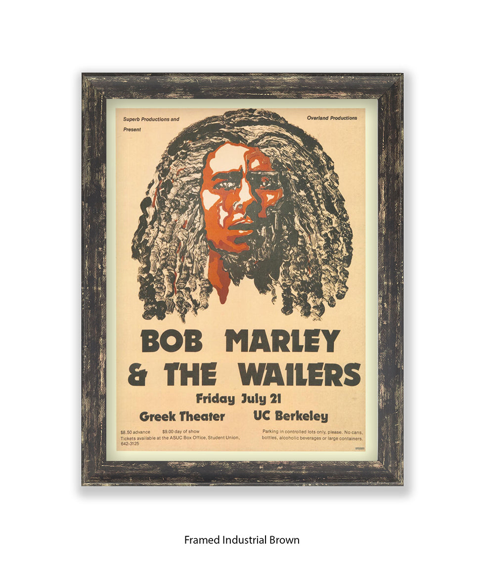 Bob Marley & The Wailers Greek Theatre Art Print