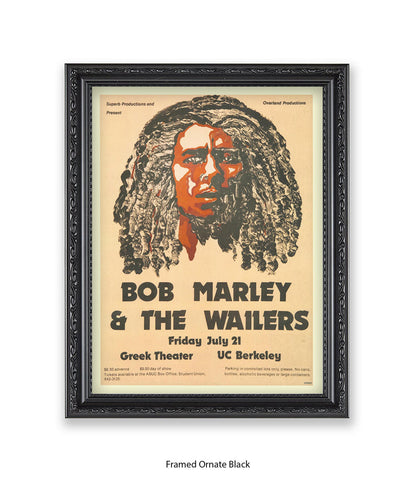 Bob Marley & The Wailers Greek Theatre Art Print