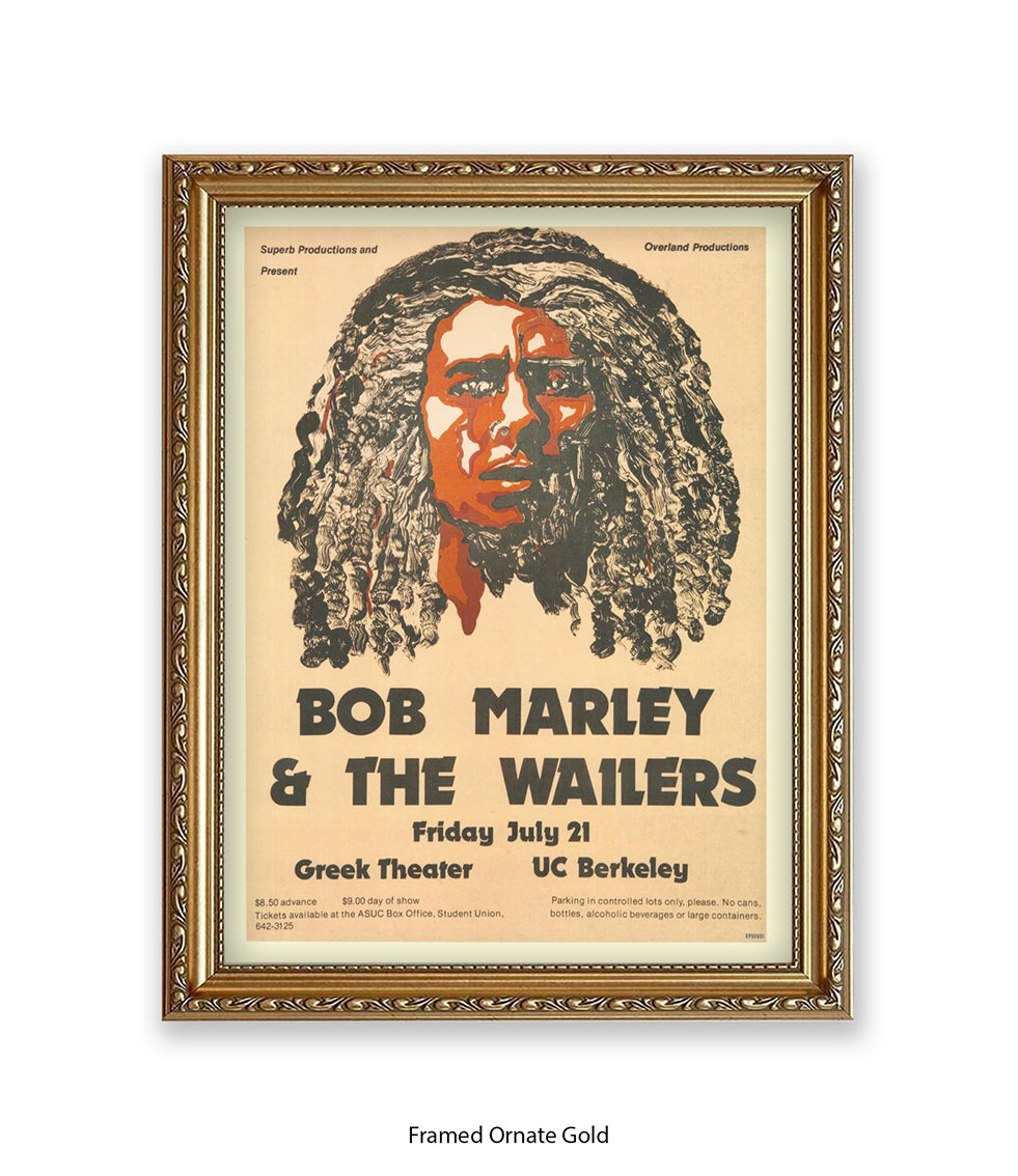 Bob Marley & The Wailers Greek Theatre Art Print