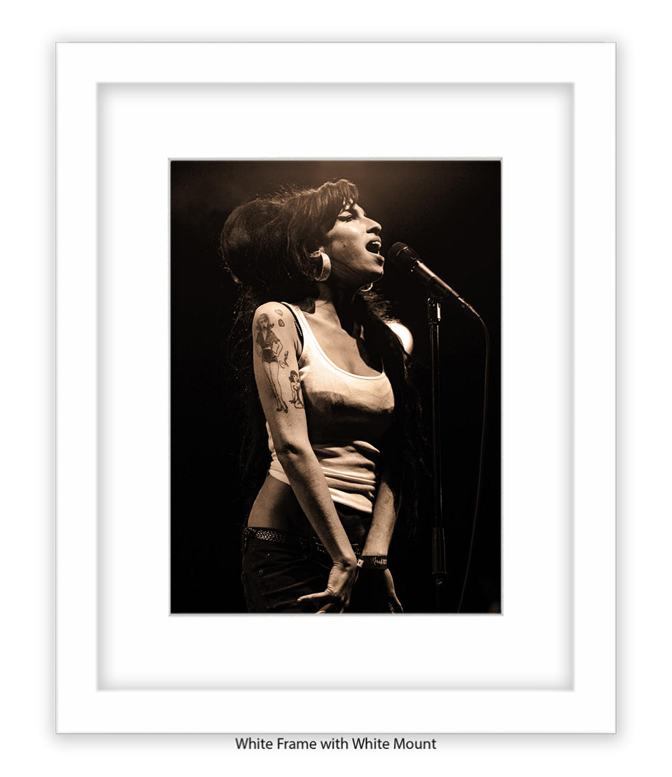 Amy Winehouse Live On Stage Art Print