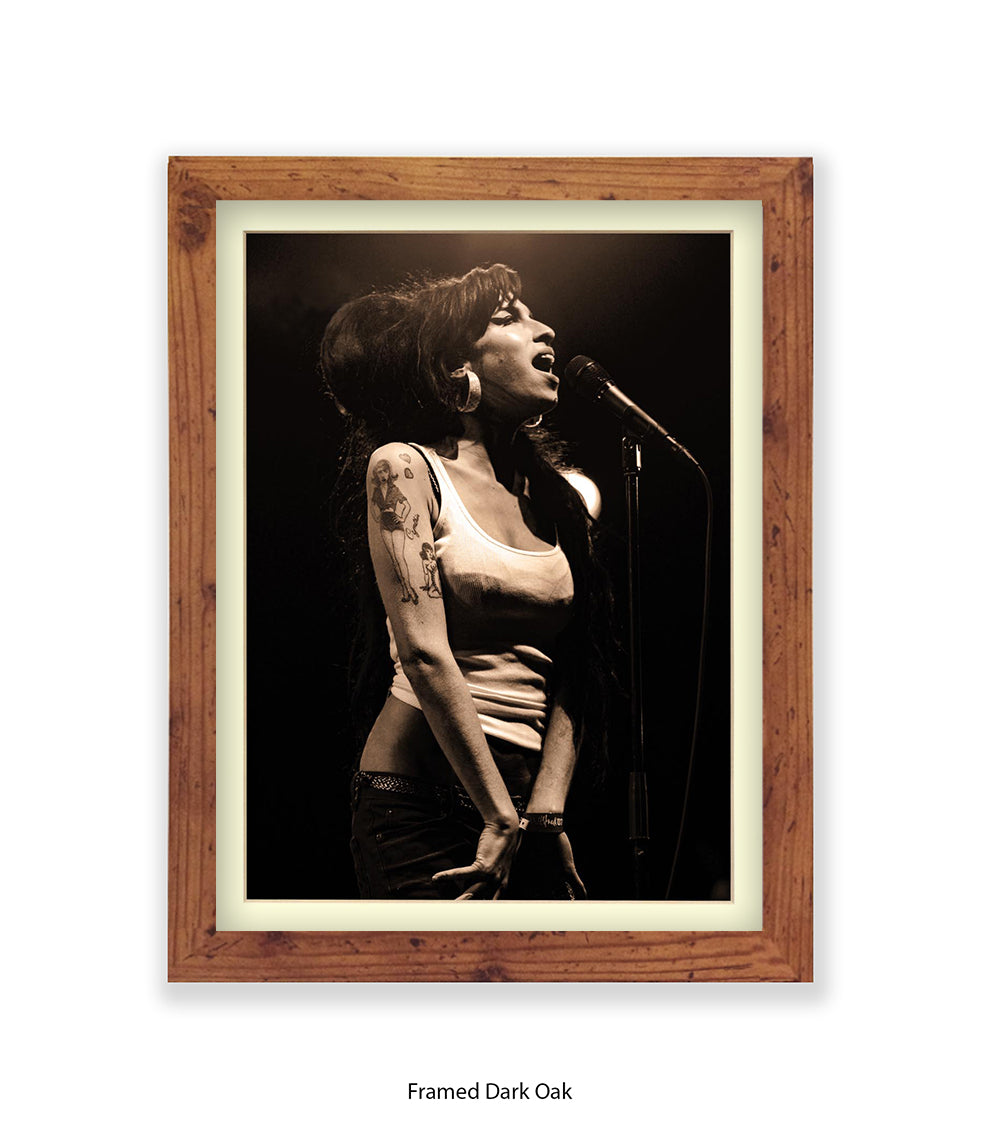 Amy Winehouse Live On Stage Art Print