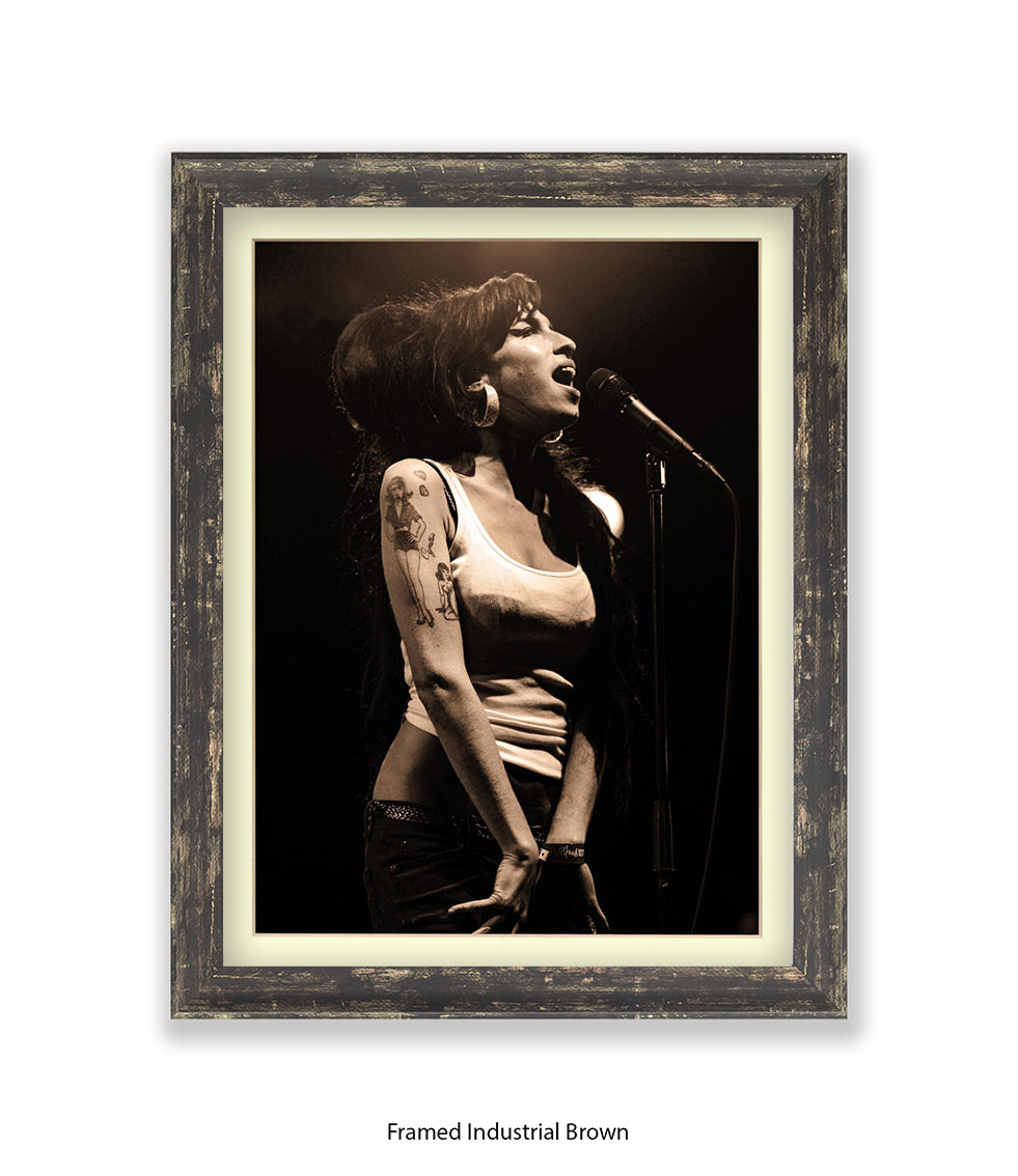 Amy Winehouse Live On Stage Art Print