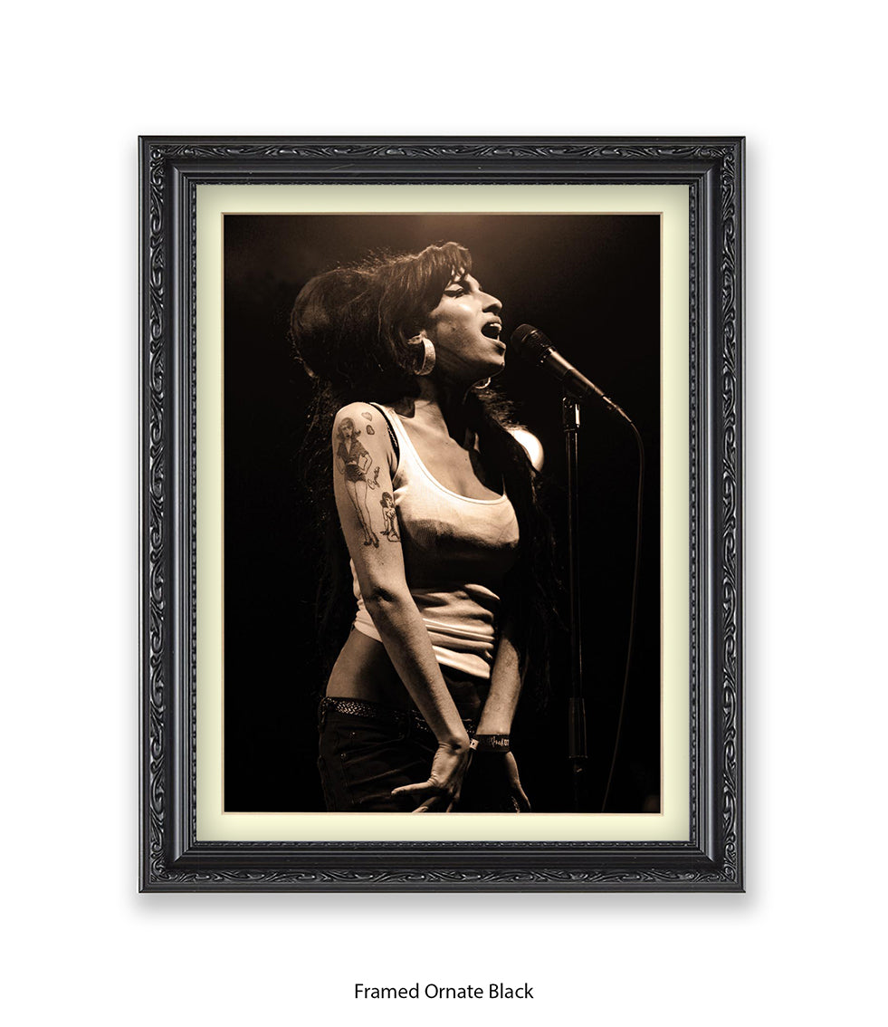 Amy Winehouse Live On Stage Art Print