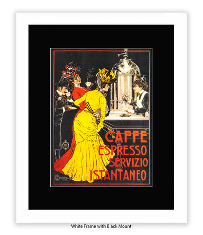 Caffe - Espresso - Servizio - Yellow Dress Art Print