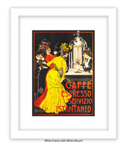 Caffe - Espresso - Servizio - Yellow Dress Art Print