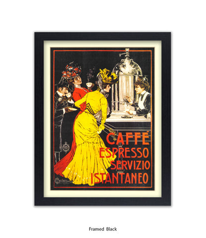 Caffe - Espresso - Servizio - Yellow Dress Art Print