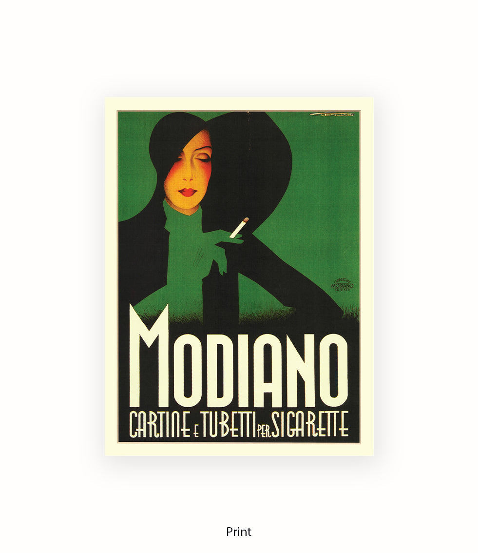 Modiano Cartine Black Hat  Art Print