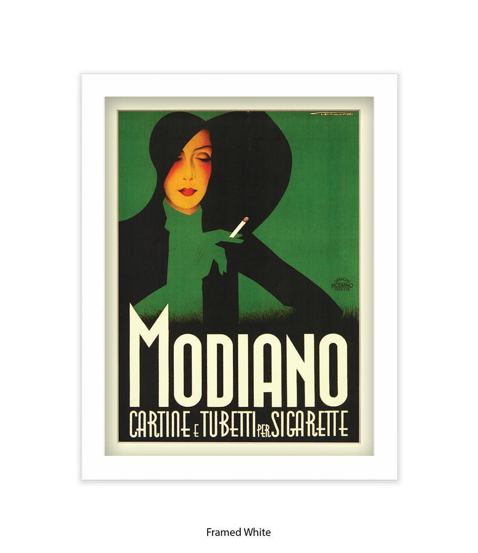 Modiano Cartine Black Hat  Art Print