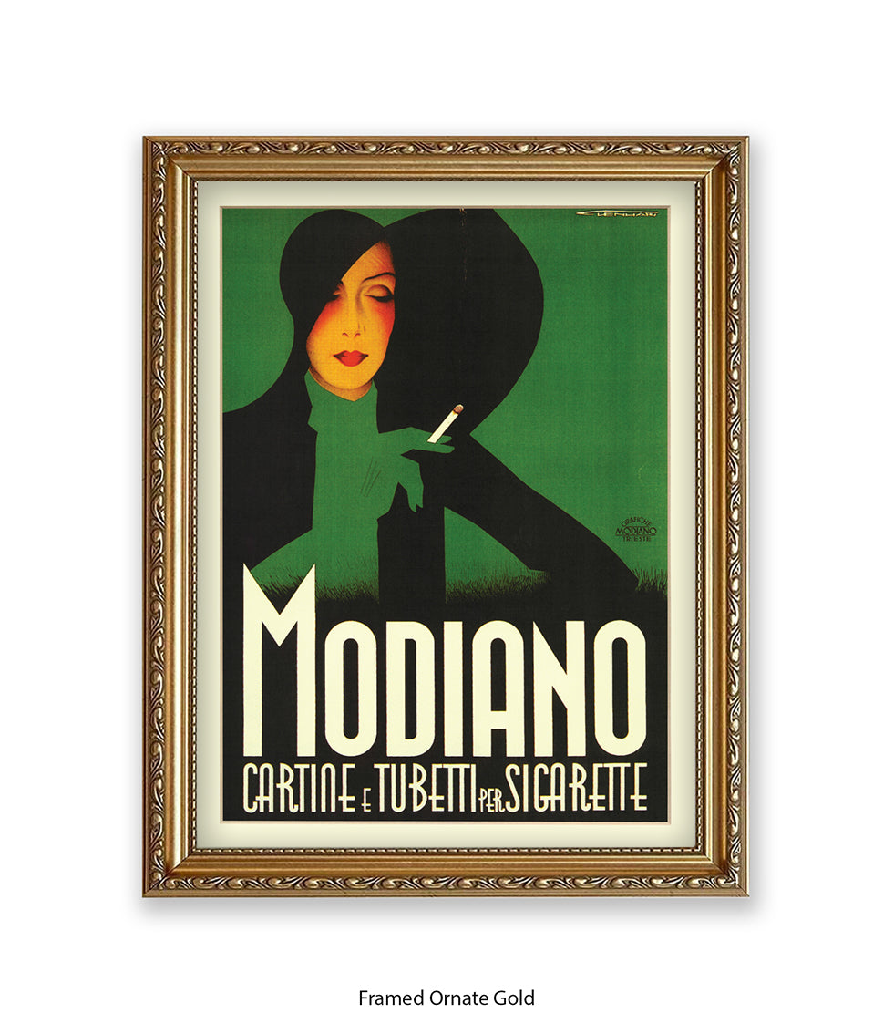 Modiano Cartine Black Hat  Art Print