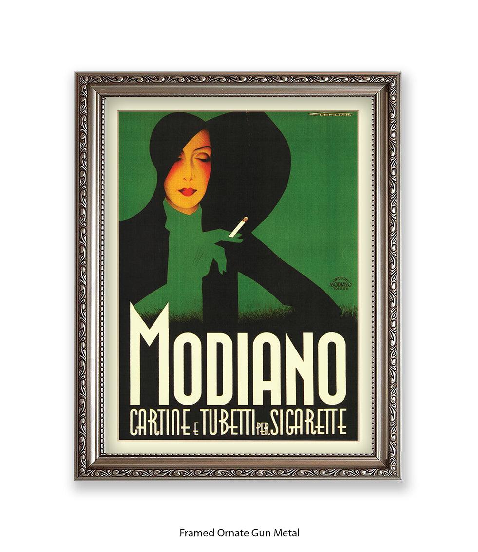 Modiano Cartine Black Hat  Art Print